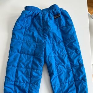 Patagonia | Boy’s Reversible Puff Snow Pants Blue